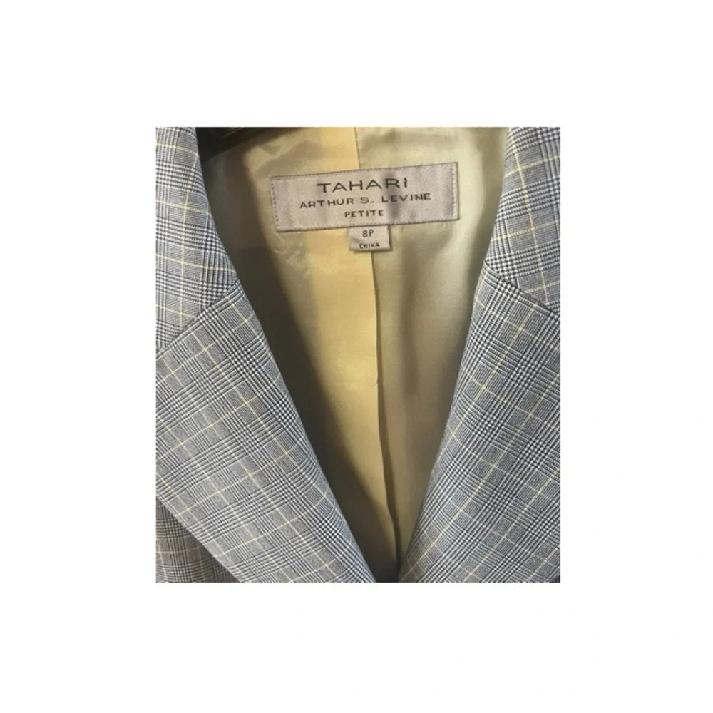Tahari ASL gray yellow